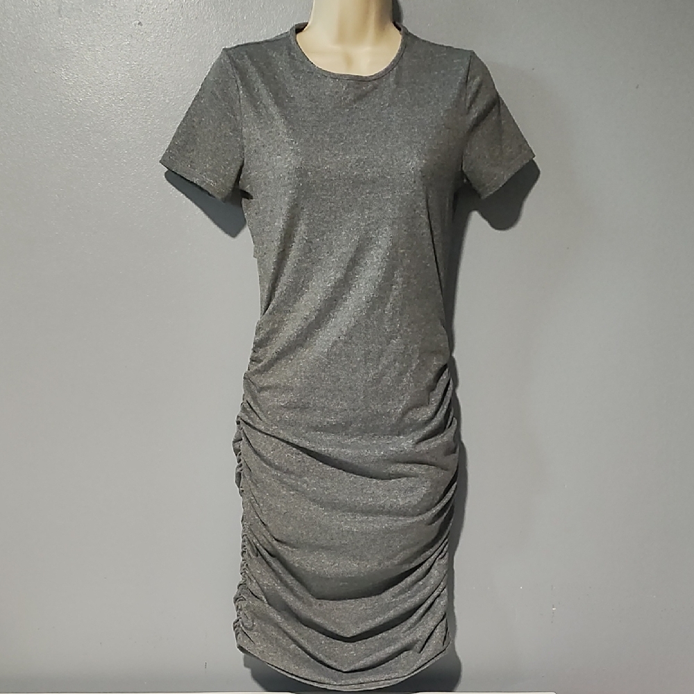 Popular 21 Gray Ruched T-Shirt Dress